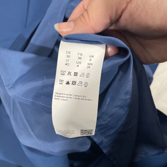 NWT $248 Boss Hugo Boss [ 4 US‎ ] Vinoa Ponte Pencil Skirt in Pilot Blue - Picture 5 of 15